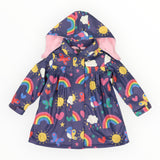 Korango - Spring Rainbow Raincoat - Navy