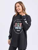 Foxwood - Vibes Long Sleeve Tee - Washed Black