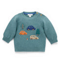Purebaby - Woodland Jumper - Duck Egg Melange
