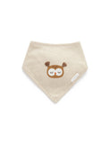 Purebaby - Owl Bandana Bib - Oatmeal Melange
