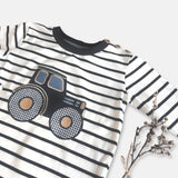 Love Henry - Baby Boys Long Sleeve Appliqué Tee - Tractor