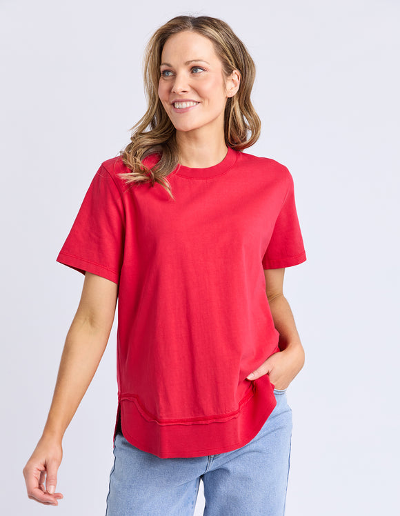 Foxwood - Farrah Short Sleeve Tee - Crimson