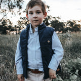 Love Henry - Cooper Puffer Vest - Navy Corduroy