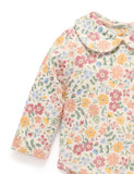 Purebaby - Thick Bodysuit With Collar - Wild Flower