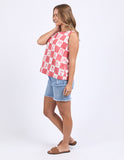 Foxwood - Biarittz Top - Crimson Print