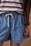 Ceres Life - Darcy Relaxed Everday Short - Mid Blue