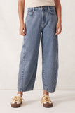 Ceres Life - Maggie Tapered Barrel Jeans - Mid Vintage Blue