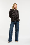 Urban Luxury - Chiffon Blouse - Chocolate