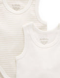 Purebaby - Rib Bodysuit 2 Pack - Wheat Pack