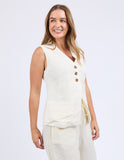 Foxwood - Payton Vest - Vintage White