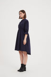 Tirelli - Shirring Detail Dress - Navy