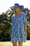 Humidity - Fleur Smock Dress - Blue/Stone