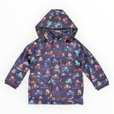 Korango - Farm Machine Print Raincoat - Navy