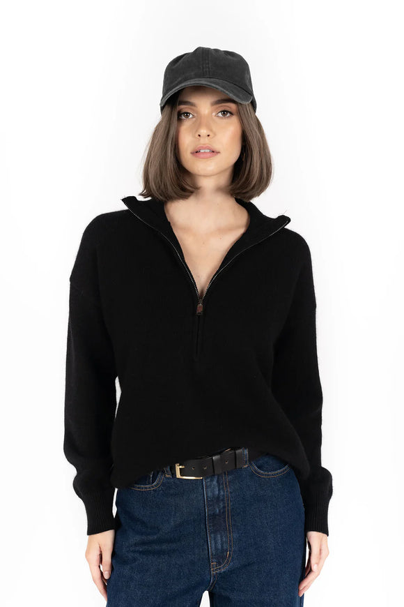 Humidity - Knox Zip Sweater - Black