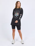 Foxwood - Vibes Long Sleeve Tee - Washed Black