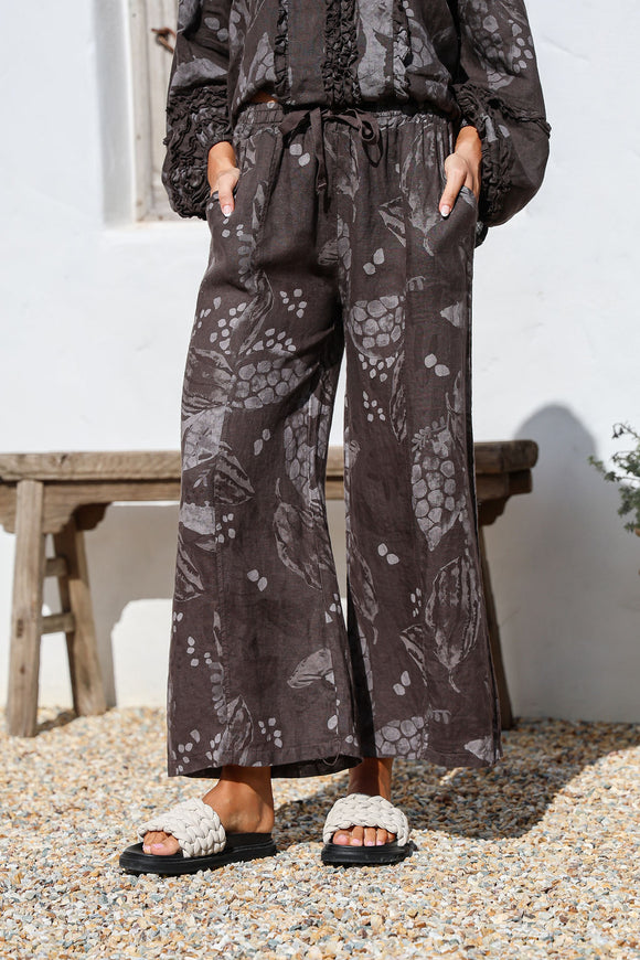 Free Angel - Acqua  Pants - Chocolate Print