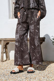 Free Angel - Acqua  Pants - Chocolate Print
