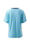 Ceres Life - Stevie Slouchy Tee - Powder / Zesty Green Stripe