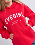 Eve Girl - Performance Hoodie - Red & White
