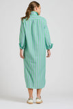 Shirty - The Andrea Shirtdress - Green & Blue Stripe