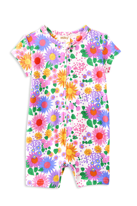 Milky - Sunshine Floral Zip Romper