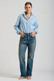 Shirty - The Elodie Girlfriend Relaxed Shirt - Blue Stripe
