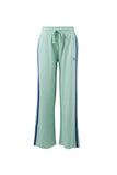 Ceres Life - Gigi Wide Leg Terry Trackpant - Seafoam/Polo Blue Side Stripe