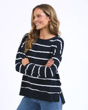 Foxwood - Jayne Throw On - Navy Stripe