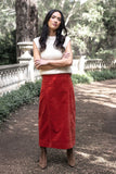 Humidity - Va Va Velour Skirt - Rust
