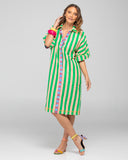 Boom Shankar - Maui Shirt Dress - Capri Peach