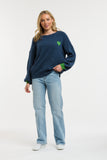 Urban Luxury - Heart Jumper - Blue/Green