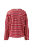 Ceres Life - Beau Long Sleeve Slouchy Tee - Mulberry/Red/Stone