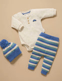 Purebaby - Thick Henley Bodysuit - Wheat Neppy