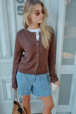Ceres Life - Nelly Long Sleeve Knit Cardi - Chocolate