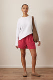 Ceres Life - Mila Shorts - Textured Red Check
