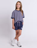 Eve Girl - Lounge Club Shorts - Navy/Lilac