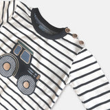 Love Henry - Baby Boys Long Sleeve Appliqué Tee - Tractor