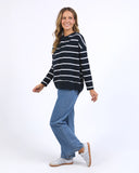 Foxwood - Jayne Throw On - Navy Stripe