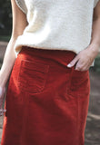 Humidity - Va Va Velour Skirt - Rust