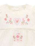 Purebaby - Embroidered Top - Cloud