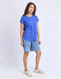 Foxwood - Signature Contrast Tee - Blue With Lilac