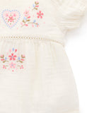 Purebaby - Embroidered Top - Cloud