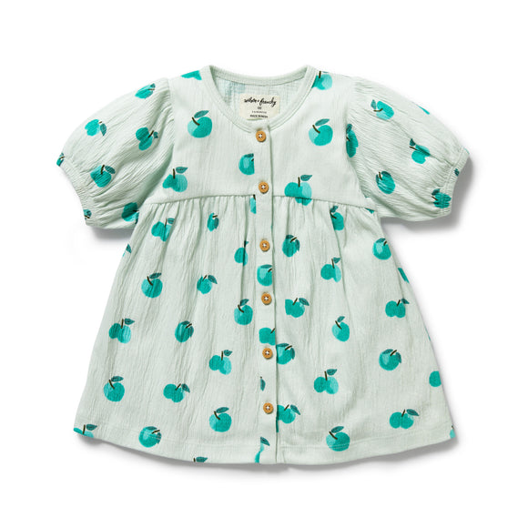 Wilson & Frenchy - Apple Papple Organic Crinkle Button Dress