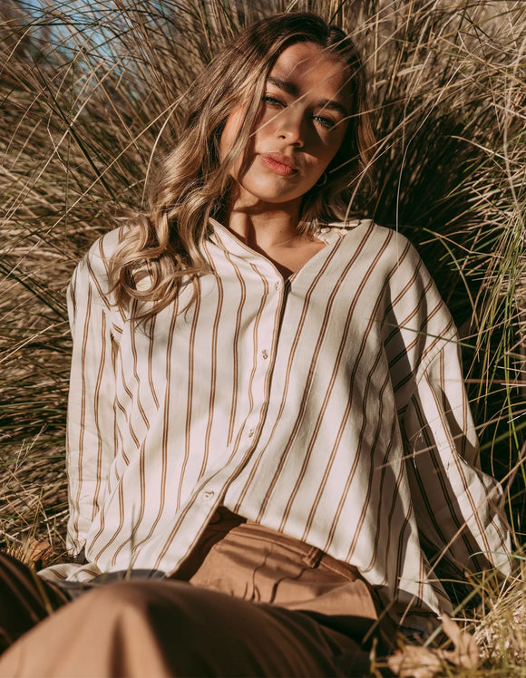 Foxwood - Walter Stripe Shirt - Vintage White
