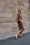 Ceres Life - Rae Long Sleeve Midi Dress - Chocolate