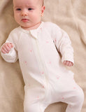 Purebaby - 2 Pack Zip Growsuit - Pale Pink Bear