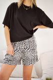 Ceres Life - Mila Short - Leopard Linen Blend