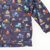Korango - Farm Machine Print Raincoat - Navy