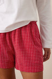 Ceres Life - Mila Shorts - Textured Red Check