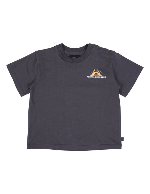 Animal Crackers - Ocean Rise Tee - Charcoal